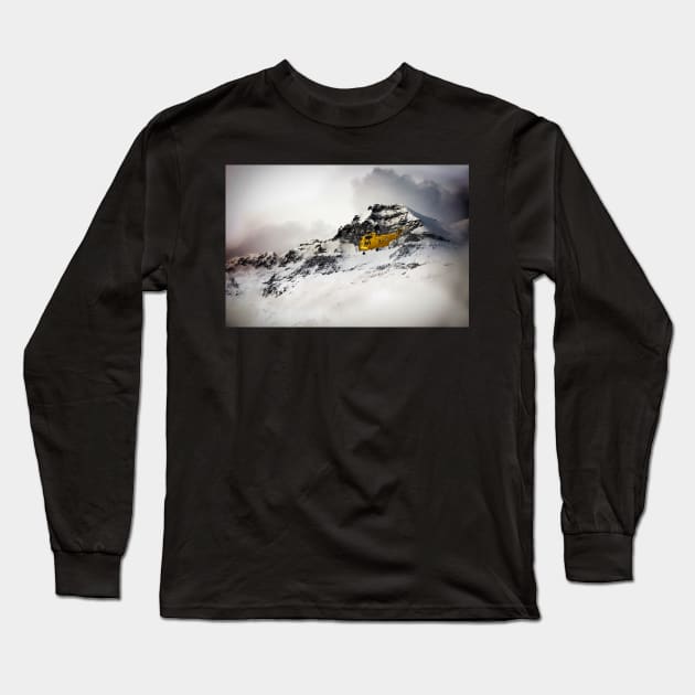 Sea King Mountain Rescue Long Sleeve T-Shirt by aviationart